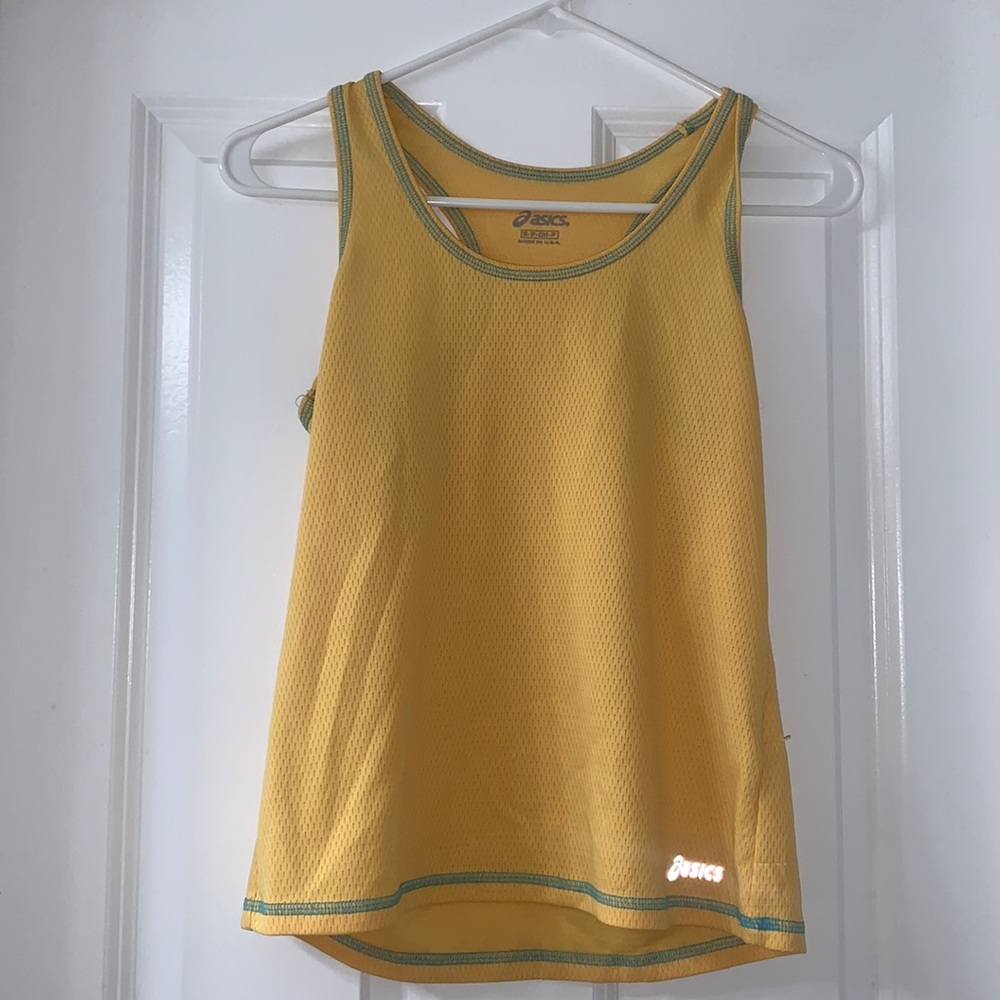 Women’s Asics Yellow Workout Tank Top Size Small